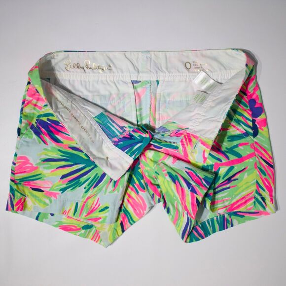 Lilly Pulitzer Callahan Shorts Pink Green Blue Floral Pattern Women Sz. 0 (30”W) - Picture 5 of 12